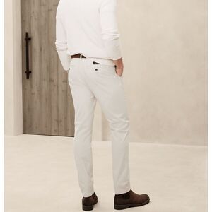 Banana Republic Slim Lived-In Chinos Oyster Pearl Khaki Size 31x30